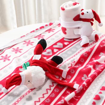 滌綸毛毯-聖誕老人.雪人造型-聖誕節禮品_6